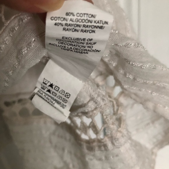 Lucky Brand 🍀 Off White Boho Top - Picture 6 of 7